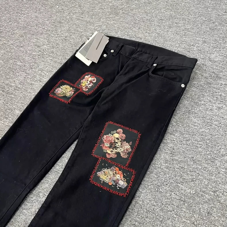 Dior Collaboration Patchwork Denim Pants