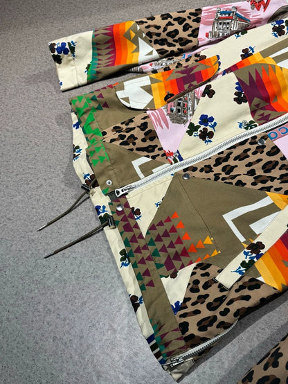 Sacai Mixed Patchwork Zip Jacket-yf