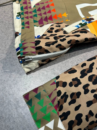 Sacai Mixed Patchwork Zip Jacket-yf