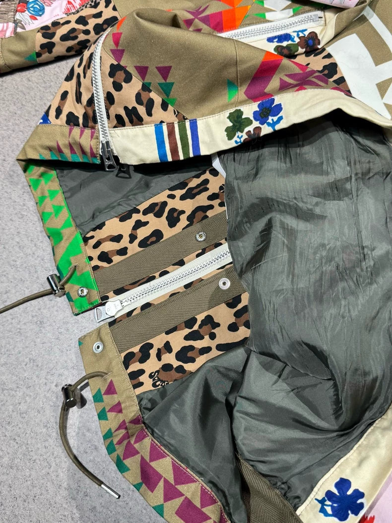 Sacai Mixed Patchwork Zip Jacket-yf