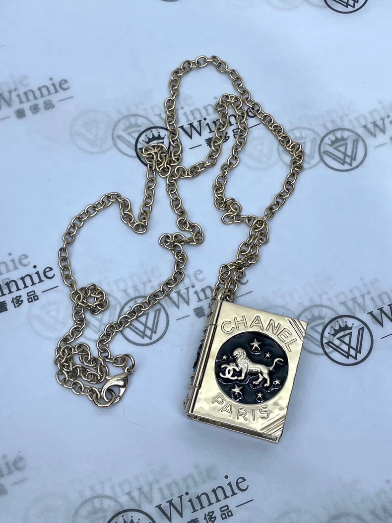 Chanel Lion Book Necklace 22C