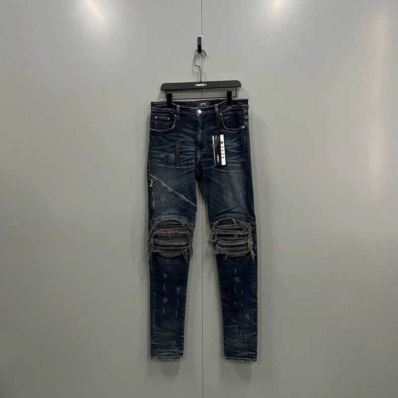 Amiri Vintage Blue Distressed Denim Pants