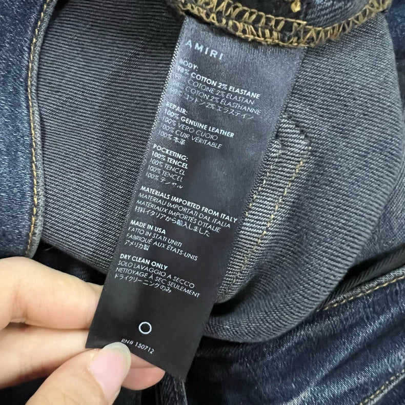 Amiri Vintage Blue Distressed Denim Pants