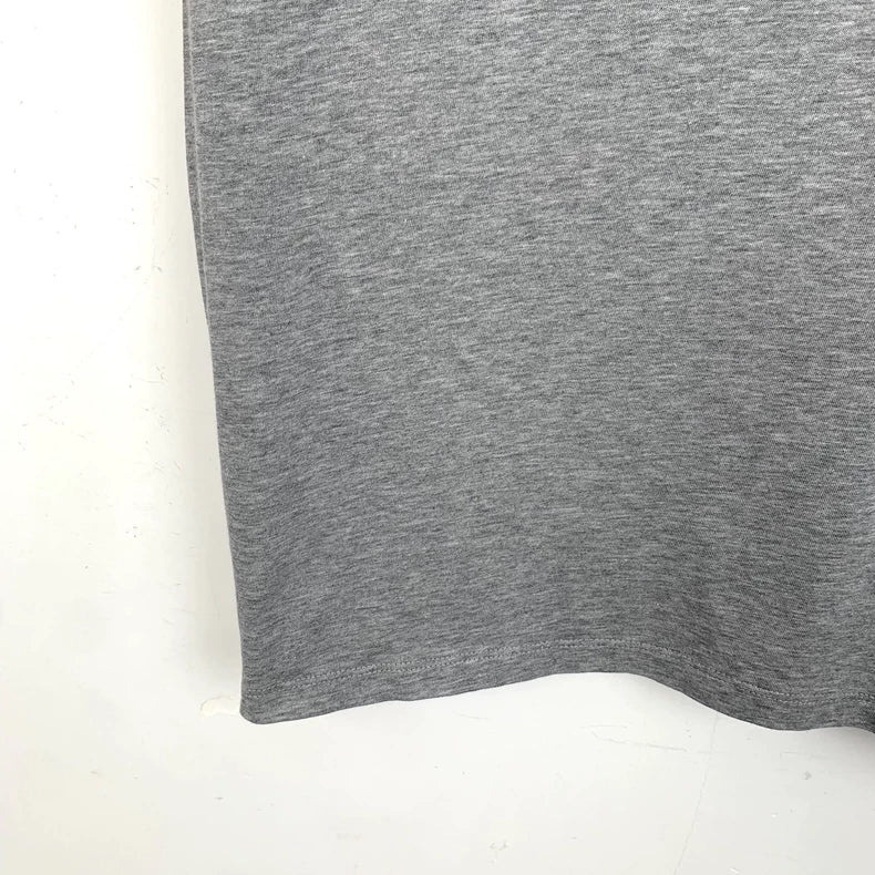 Celine Gray Logo Cotton Short Sleeve T-Shirt