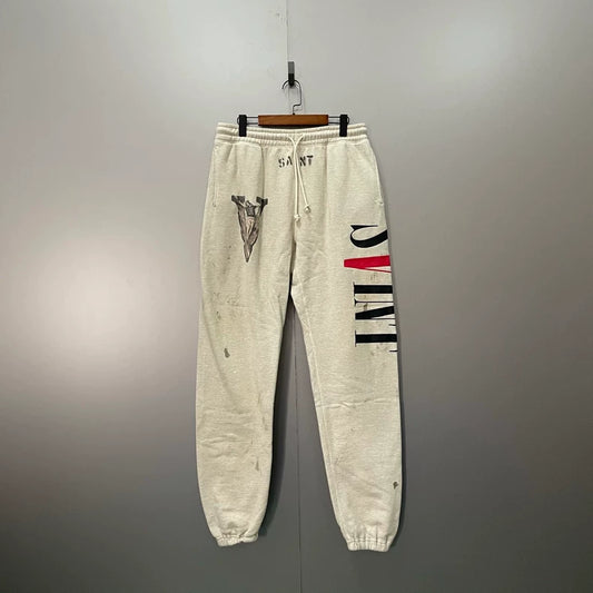 Saint Michael Letter Print Sweatpants