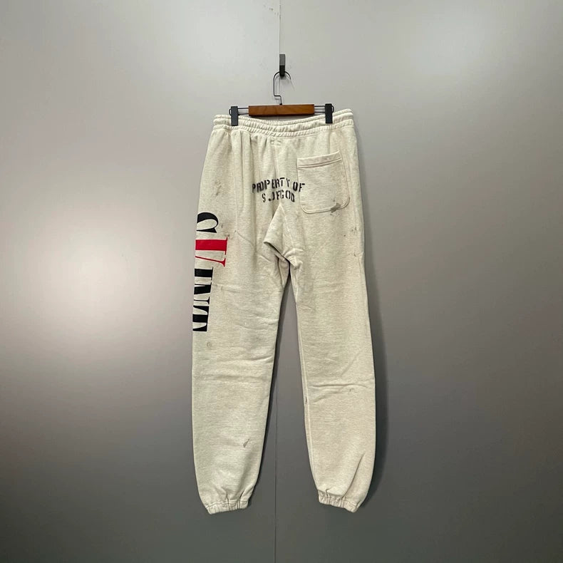 Saint Michael Letter Print Sweatpants