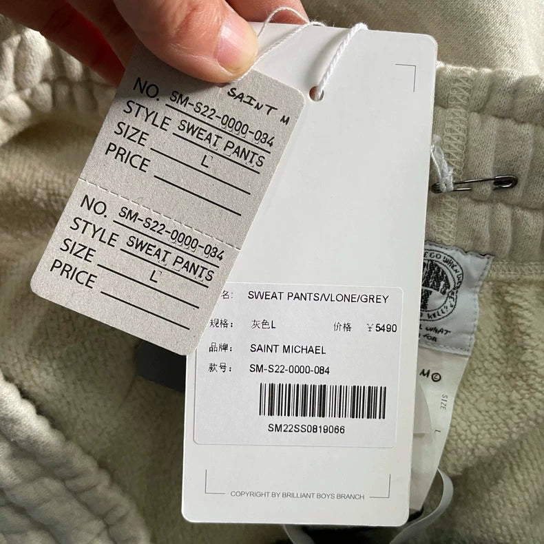 Saint Michael Letter Print Sweatpants