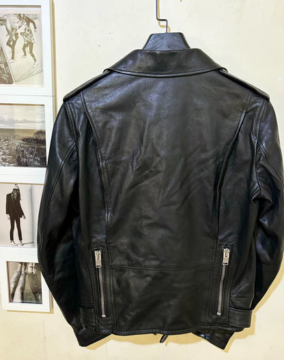 Saint Laurent Lambskin Multi-Zip Leather Jacket