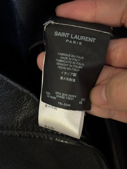 Saint Laurent Lambskin Multi-Zip Leather Jacket