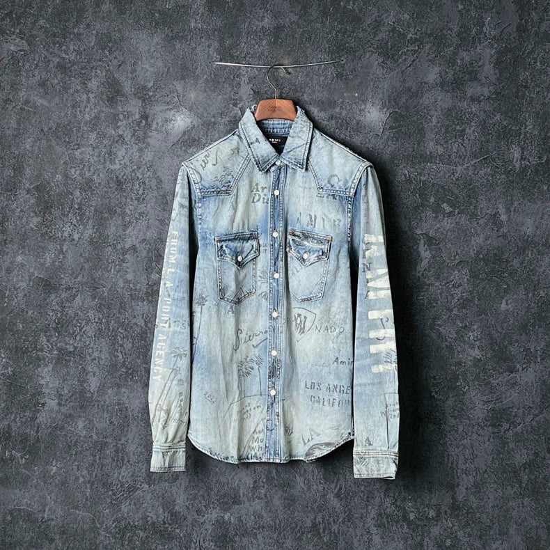 Amiri Blue Cotton Denim Jacket