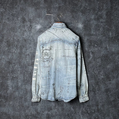 Amiri Blue Cotton Denim Jacket