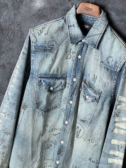 Amiri Blue Cotton Denim Jacket