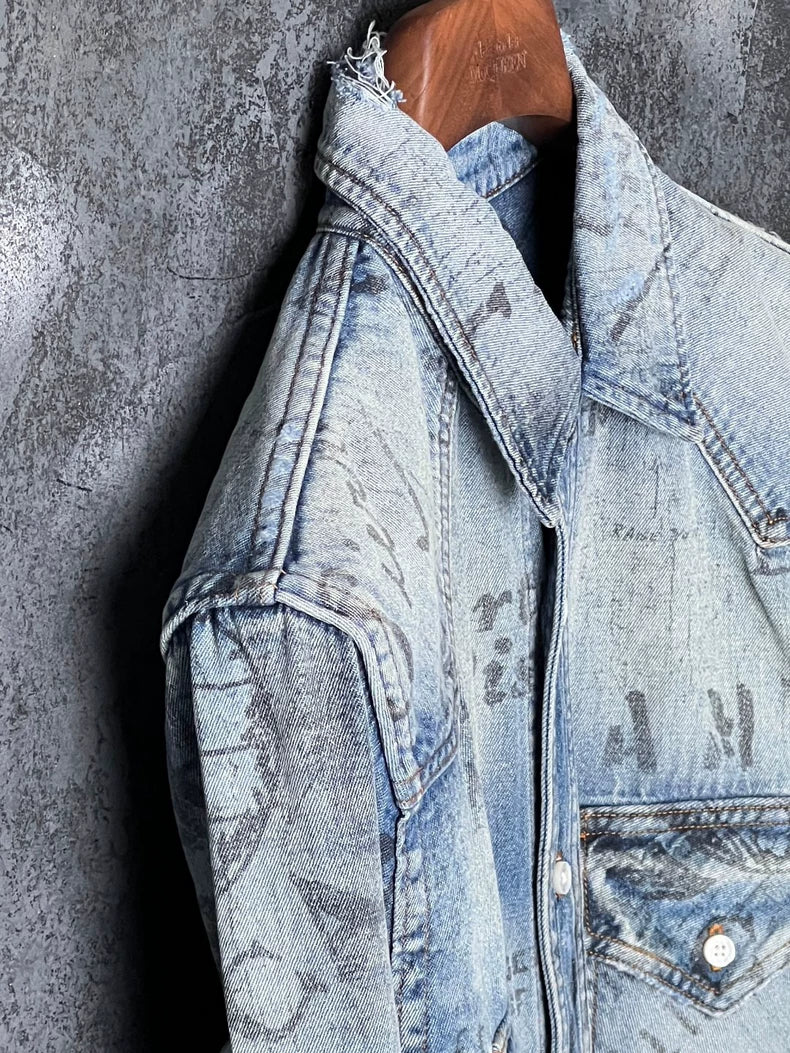 Amiri Blue Cotton Denim Jacket