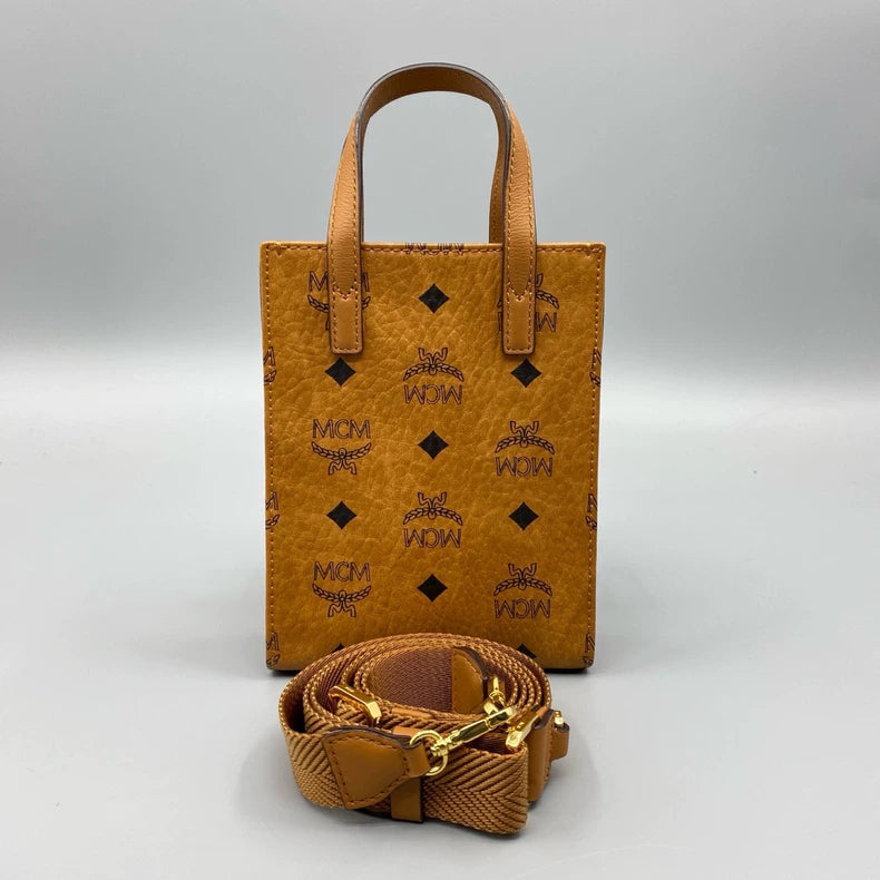 MCM Printed Handheld Crossbody Bag