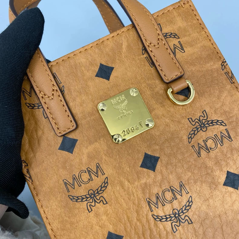 MCM Printed Handheld Crossbody Bag