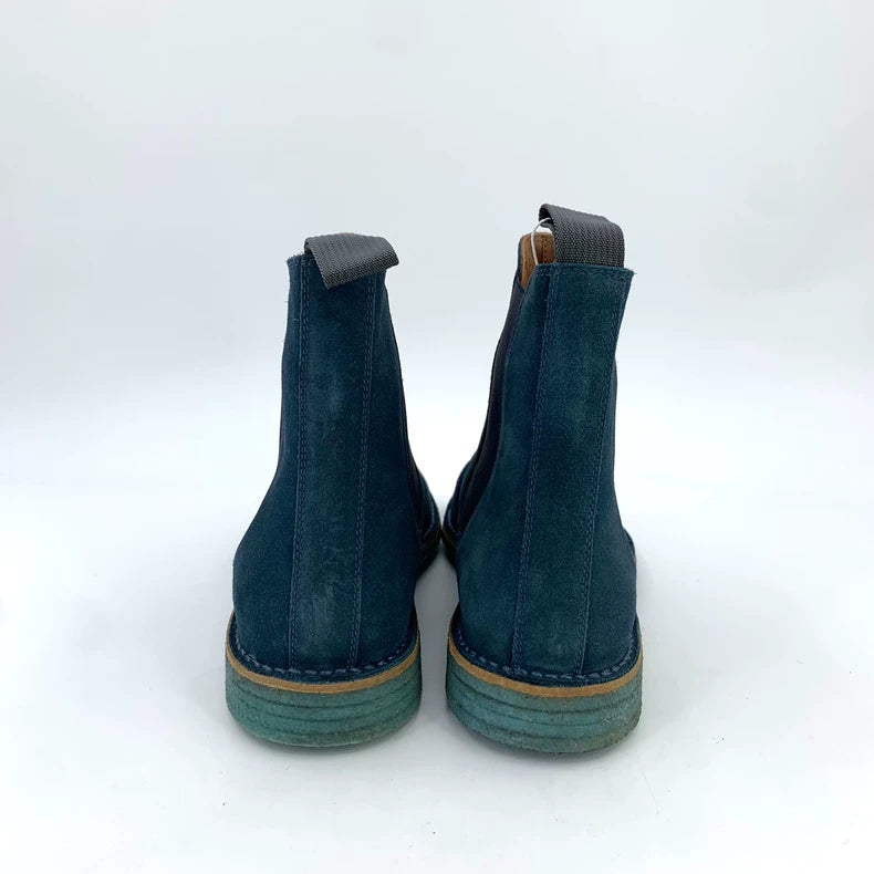 Bottega Veneta Blue Suede Chelsea Boots