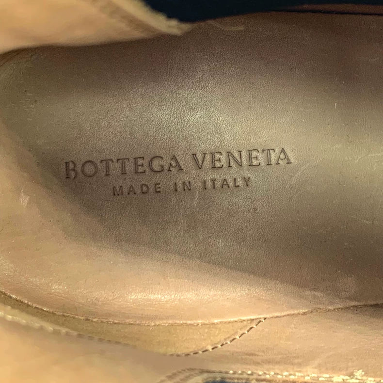 Bottega Veneta Blue Suede Chelsea Boots