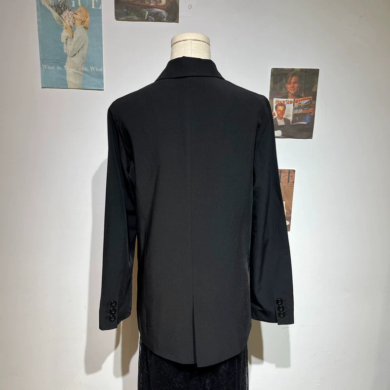 Vintage Black Stylish Women's Blazer