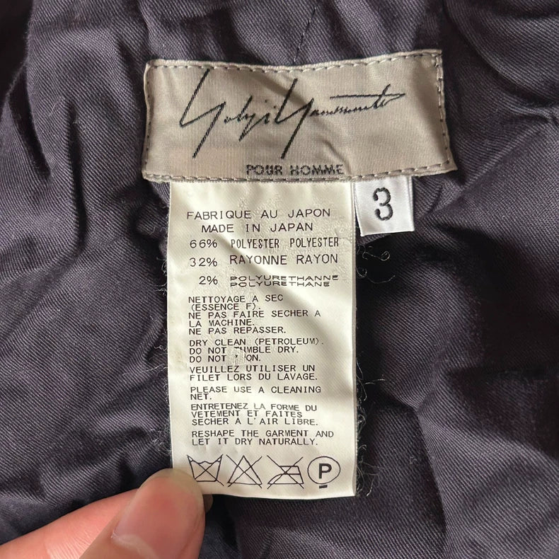 Yohji Yamamoto Striped Pleated Pants