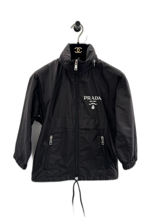 Prada Black Logo Hooded Jacket for Women
