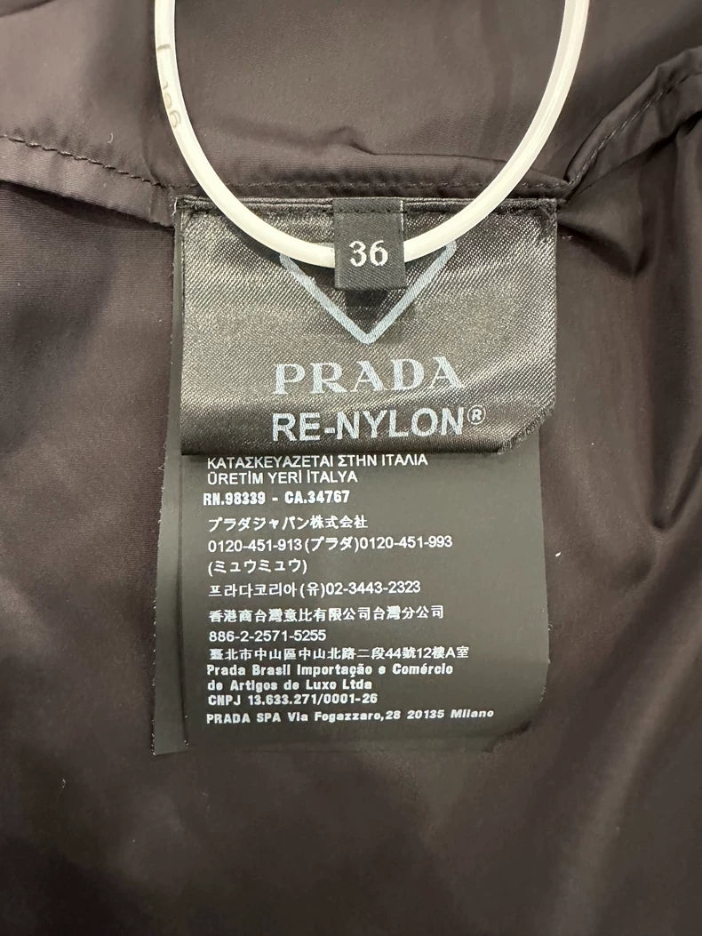 Prada Black Logo Hooded Jacket for Women