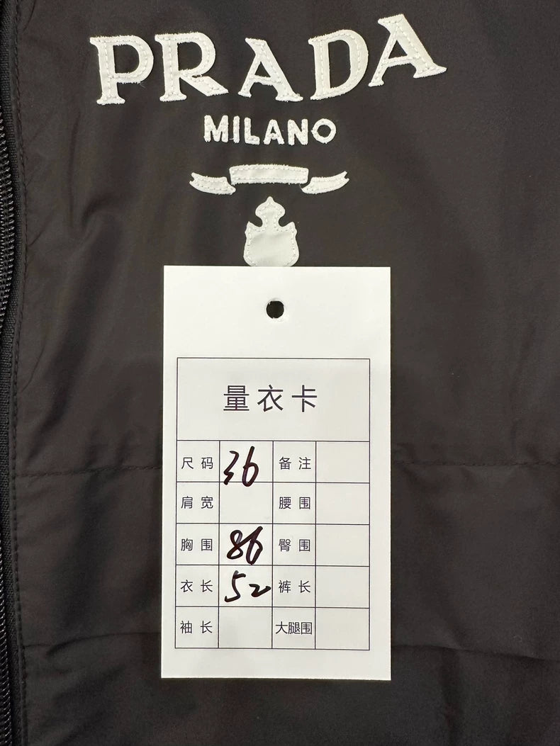 Prada Black Logo Hooded Jacket for Women