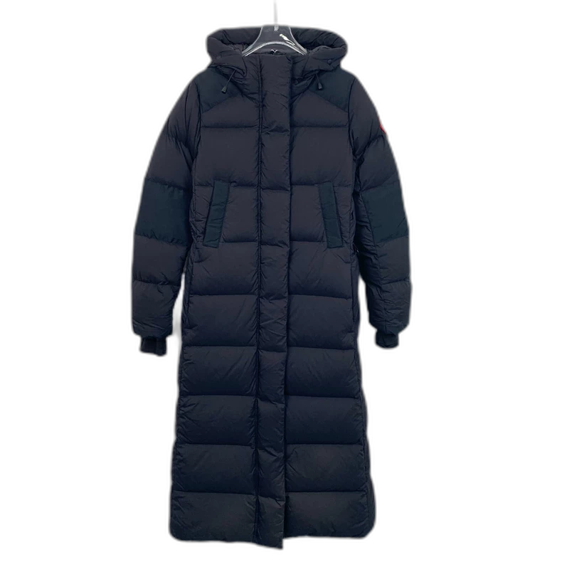 Canada Goose Black Long Down Jacket Hooded