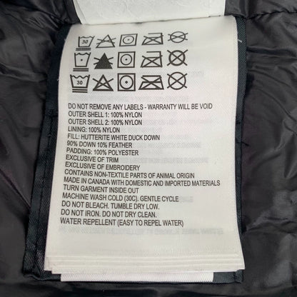 Canada Goose Black Long Down Jacket Hooded