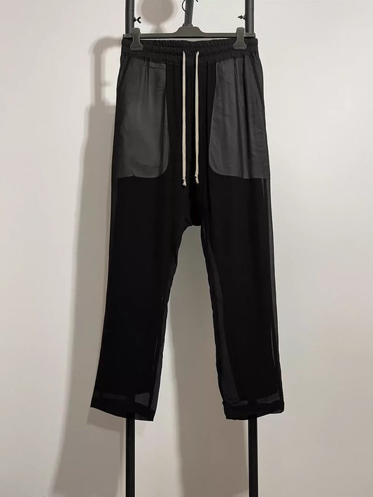 Rick Owens Black Drop-Crotch Pants