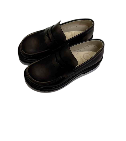 Black Leather Loafers by LOEWE