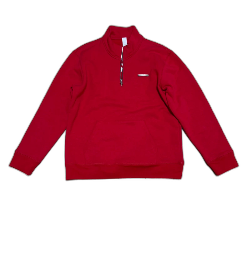 Chrome Hearts Red Half-Zip Sweatshirt