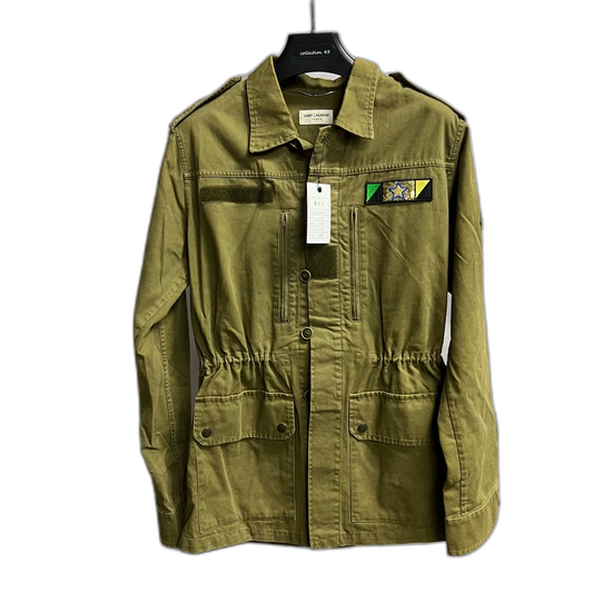 Saint Laurent Olive Green Jacket with Logo