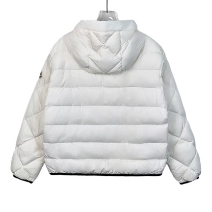 White Diamond Quilted Hooded Jacket