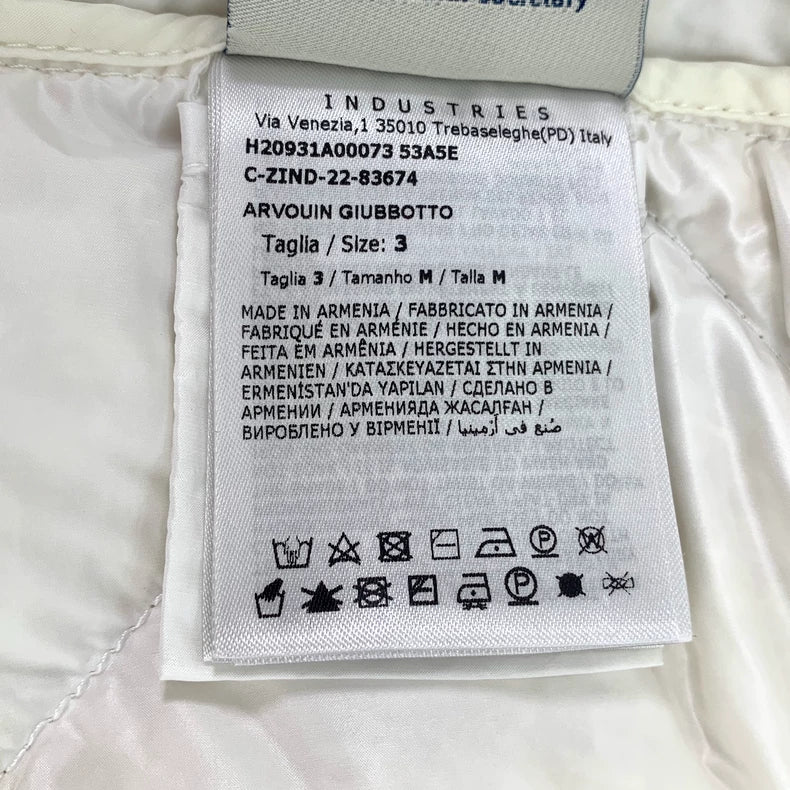 White Diamond Quilted Hooded Jacket