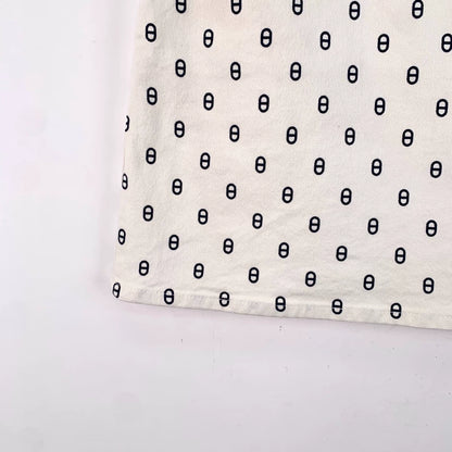 Hermes White Cotton Denim Skirt-yf