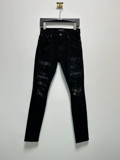 Amiri Black Distressed Denim Pants
