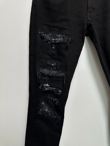 Amiri Black Distressed Denim Pants