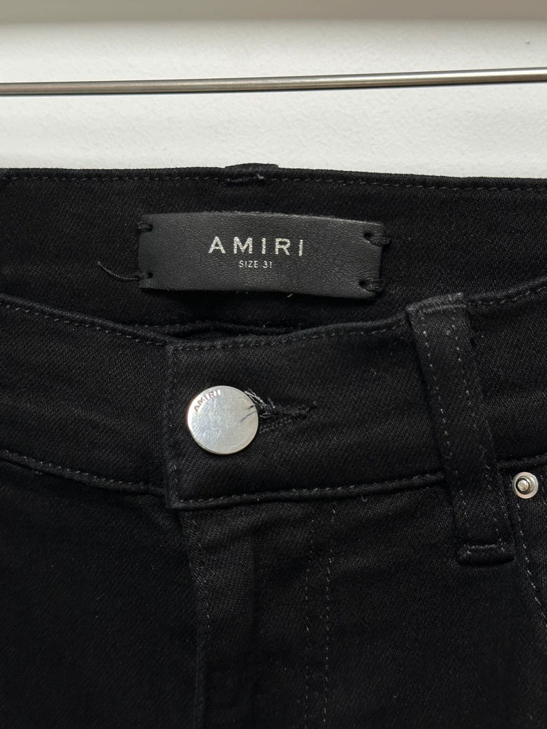 Amiri Black Distressed Denim Pants