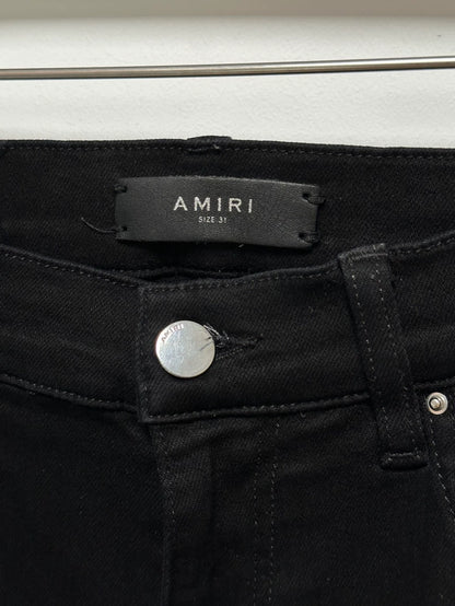 Amiri Black Distressed Denim Pants