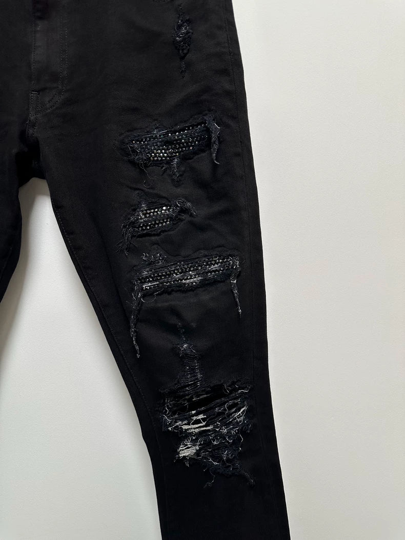 Amiri Black Distressed Denim Pants