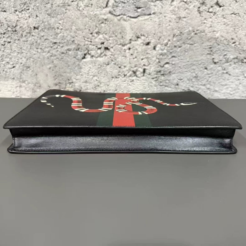 Gucci Snake Print Clutch Bag