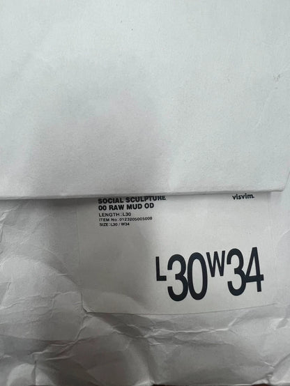 Visvim Social Sculpture Raw Mud Jeans