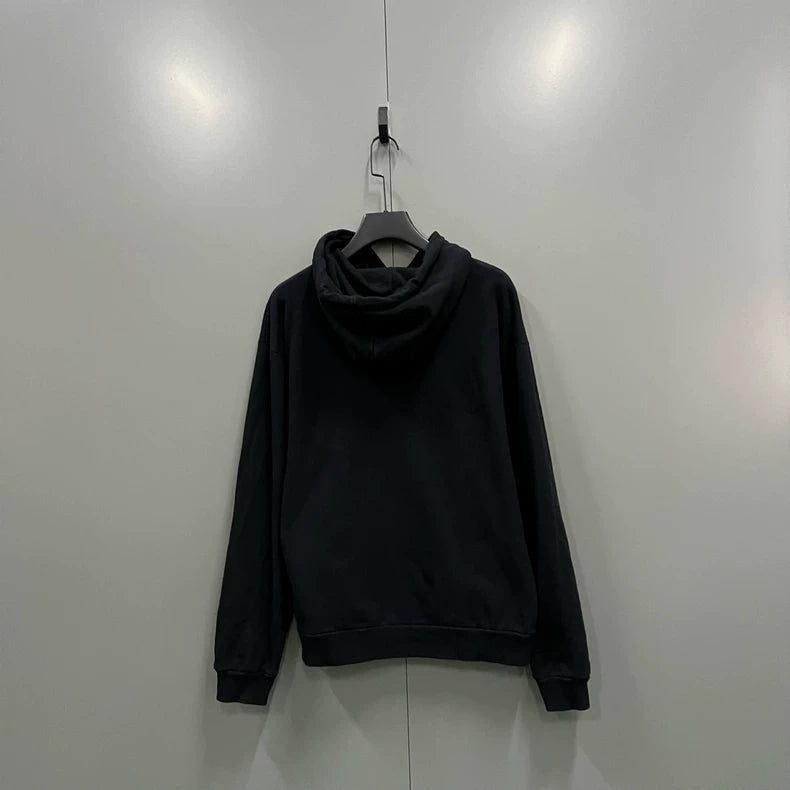 Celine Logo Print Hoodie in Black