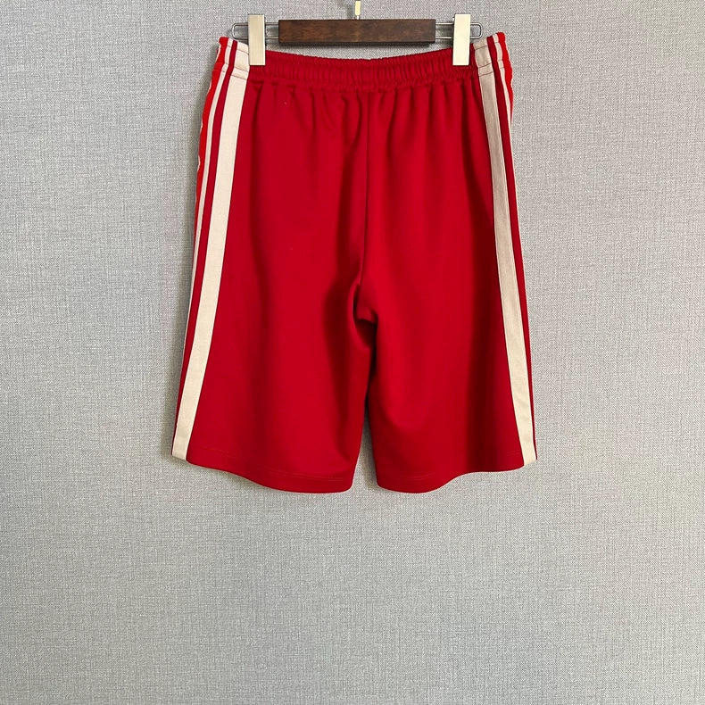 Red Gucci Logo Drawstring Shorts
