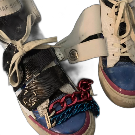 Raf Simons High-Top Sneakers with Unique Design