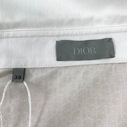 White Logo Print Long Sleeve Shirt