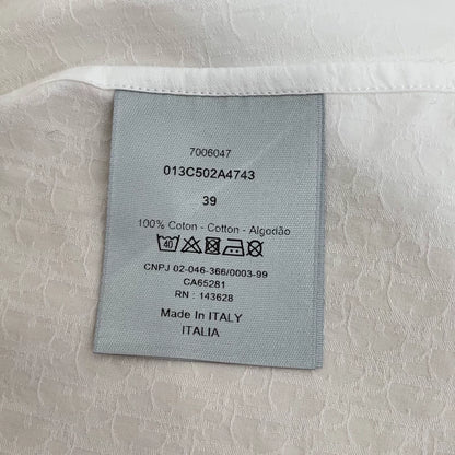 White Logo Print Long Sleeve Shirt