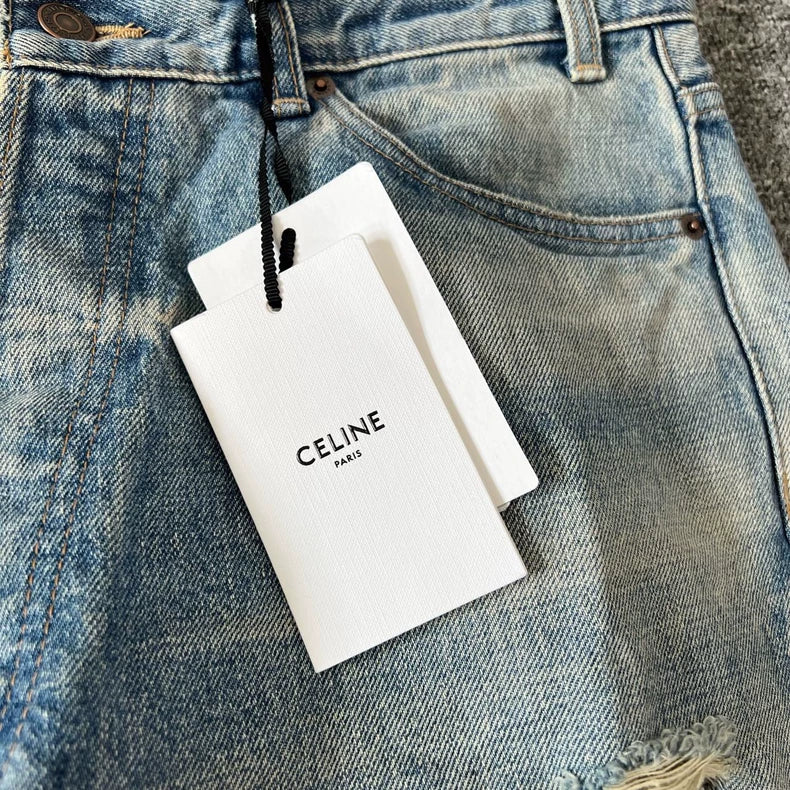 Celine Distressed Wash Jeans with Tag
