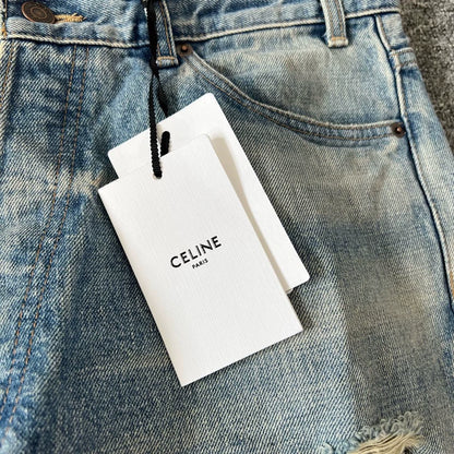 Celine Distressed Wash Jeans with Tag