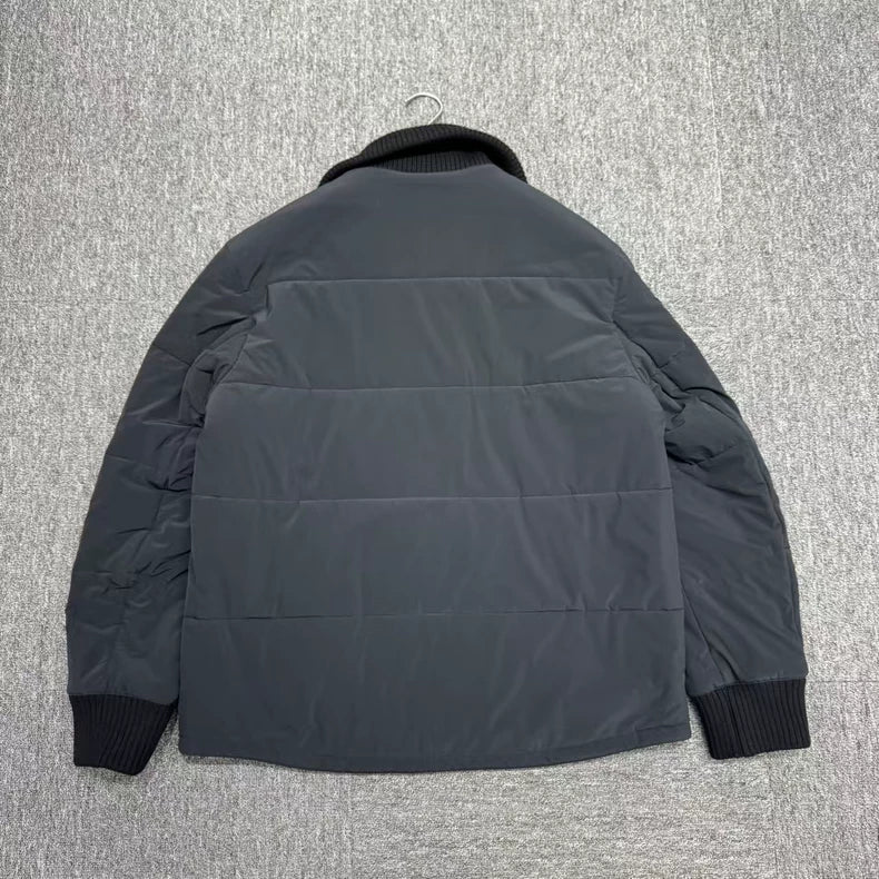 Hermes Padded Zipper Jacket in Solid Color-zp